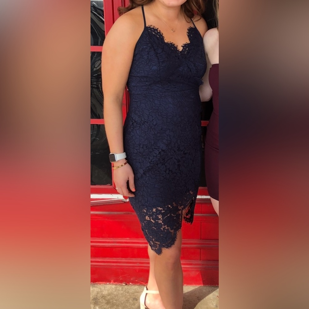 Navy Lace BodyCon dress